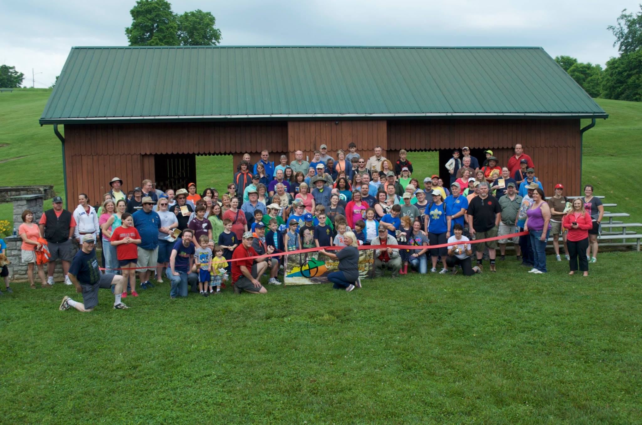 Geocache ribbon cutting